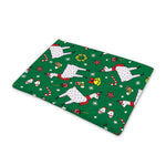 Christmas Llama Pattern Print Pet Cooling Mat Cover