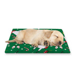 Christmas Llama Pattern Print Pet Cooling Mat Cover