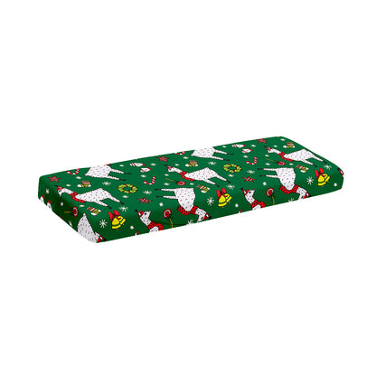 Christmas Llama Pattern Print Piano Keyboard Cover