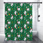 Christmas Llama Pattern Print Premium Shower Curtain