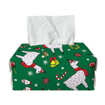 Christmas Llama Pattern Print Rectangle Tissue Box Cover