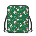 Christmas Llama Pattern Print Rectangular Crossbody Bag