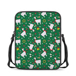 Christmas Llama Pattern Print Rectangular Crossbody Bag