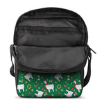 Christmas Llama Pattern Print Rectangular Crossbody Bag