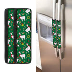 Christmas Llama Pattern Print Refrigerator Handle Covers