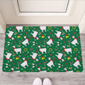 Christmas Llama Pattern Print Rubber Doormat