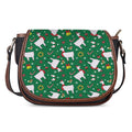 Christmas Llama Pattern Print Saddle Bag