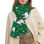 Christmas Llama Pattern Print Scarf