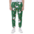Christmas Llama Pattern Print Joggers