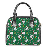 Christmas Llama Pattern Print Shoulder Handbag