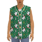 Christmas Llama Pattern Print Sleeveless Baseball Jersey