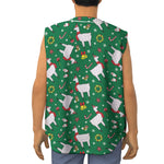Christmas Llama Pattern Print Sleeveless Baseball Jersey