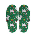 Christmas Llama Pattern Print Slippers