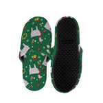 Christmas Llama Pattern Print Slippers