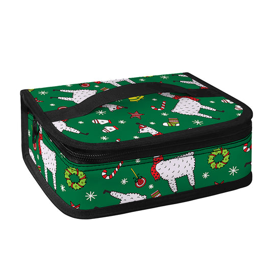 Christmas Llama Pattern Print Small Lunch Bag