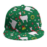 Christmas Llama Pattern Print Snapback Cap