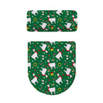 Christmas Llama Pattern Print Toilet Lid And Tank Cover Set