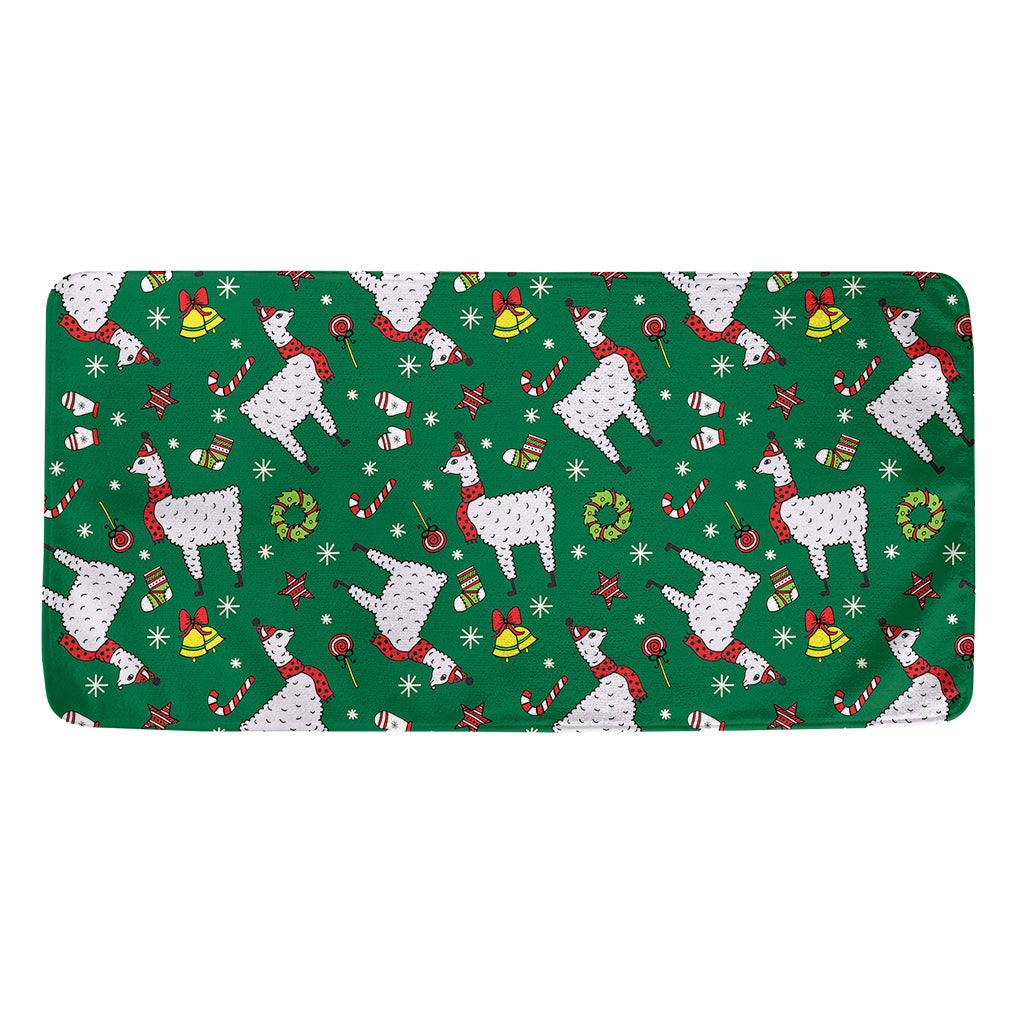 Christmas Llama Pattern Print Towel