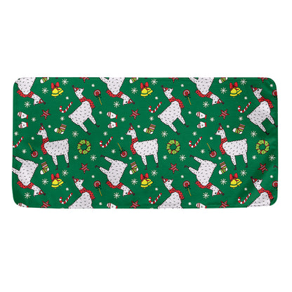 Christmas Llama Pattern Print Towel