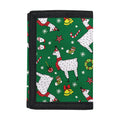 Christmas Llama Pattern Print Trifold Wallet