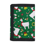 Christmas Llama Pattern Print Trifold Wallet