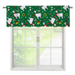 Christmas Llama Pattern Print Window Valance
