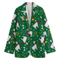 Christmas Llama Pattern Print Women's Cotton Blazer
