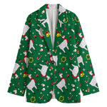 Christmas Llama Pattern Print Women's Cotton Blazer