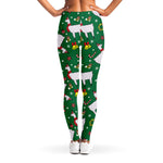 Christmas Llama Pattern Print Women's Leggings