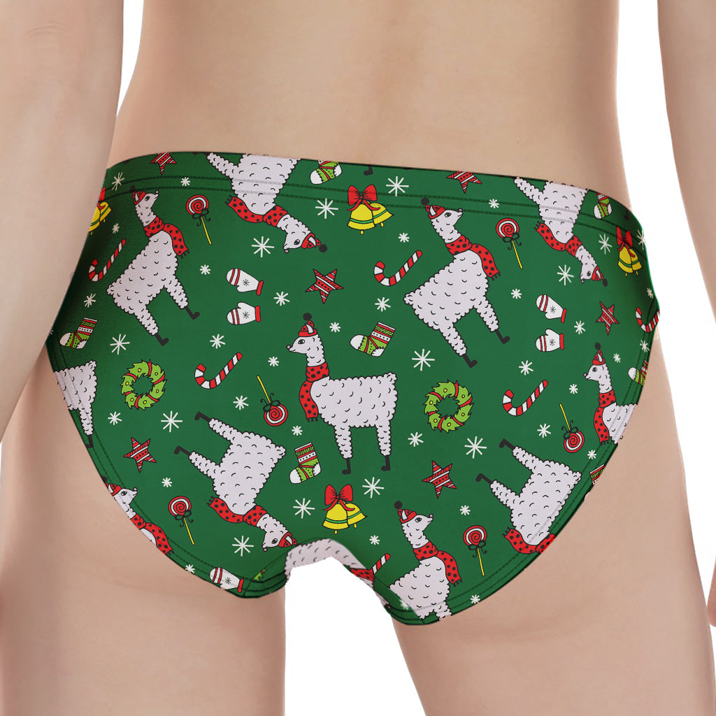 Christmas Llama Pattern Print Women's Panties