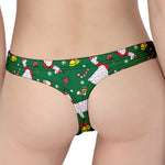 Christmas Llama Pattern Print Women's Thong