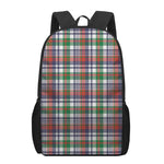 Christmas Madras Plaid Print 17 Inch Backpack
