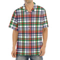 Christmas Madras Plaid Print Aloha Shirt