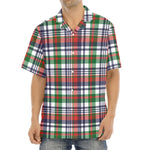 Christmas Madras Plaid Print Aloha Shirt