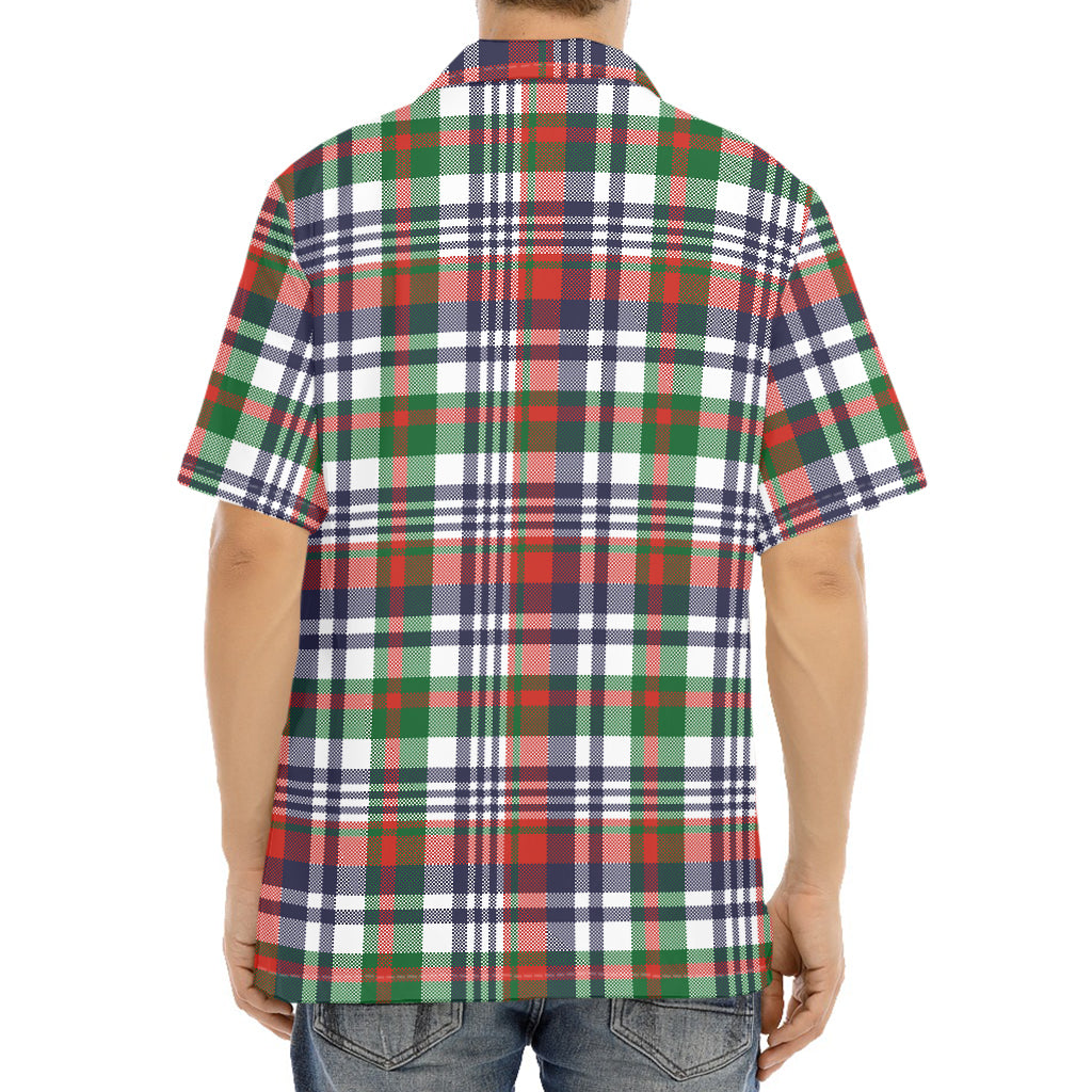 Christmas Madras Plaid Print Aloha Shirt