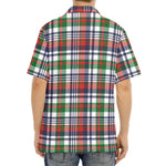 Christmas Madras Plaid Print Aloha Shirt
