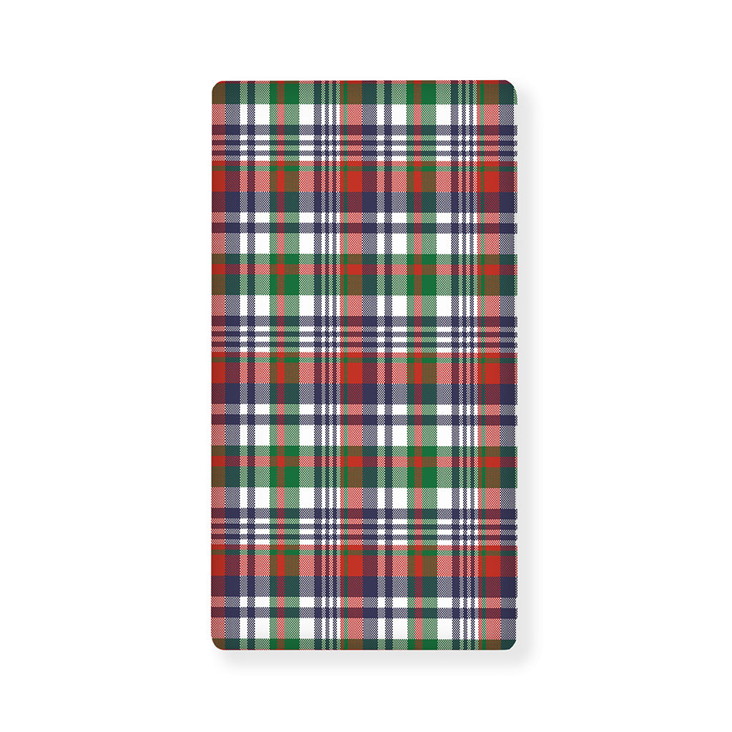Christmas Madras Plaid Print Baby Crib Sheet