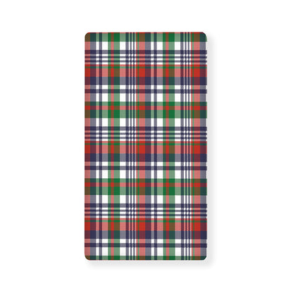 Christmas Madras Plaid Print Baby Crib Sheet
