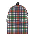 Christmas Madras Plaid Print School Backpack
