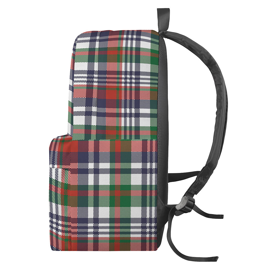 Christmas Madras Plaid Print Backpack