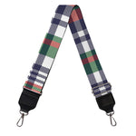 Christmas Madras Plaid Print Bag Strap