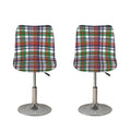 Christmas Madras Plaid Print Bar Stool Covers