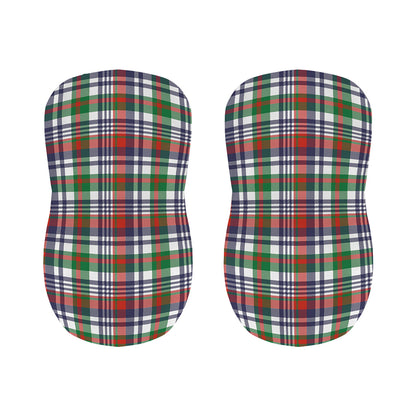 Christmas Madras Plaid Print Bar Stool Covers