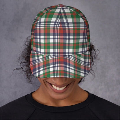 Christmas Madras Plaid Print Baseball Cap