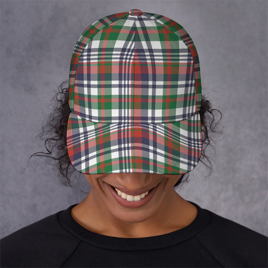 Christmas Madras Plaid Print Baseball Cap