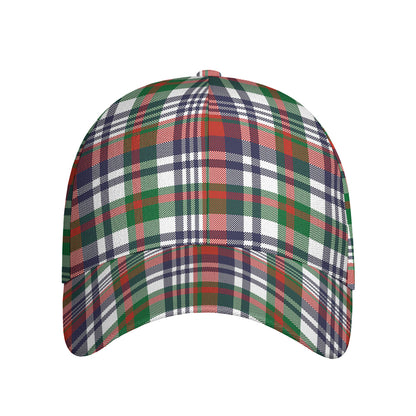Christmas Madras Plaid Print Baseball Cap