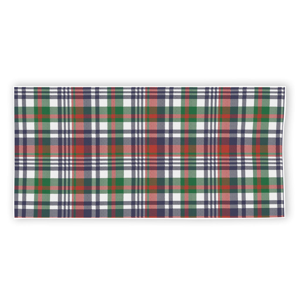 Christmas Madras Plaid Print Beach Towel