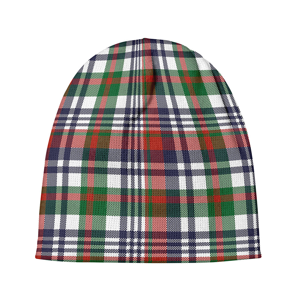 Christmas Madras Plaid Print Beanie