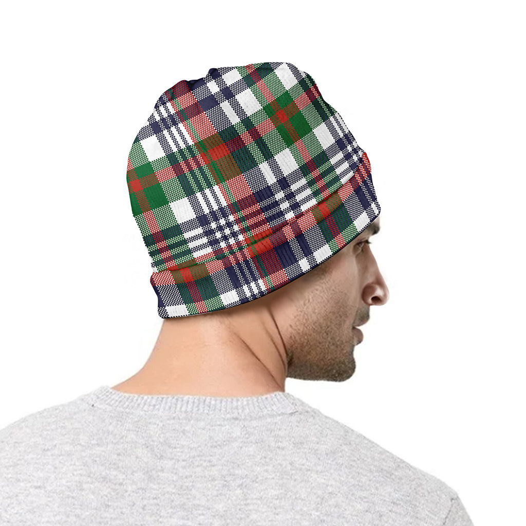 Christmas Madras Plaid Print Beanie