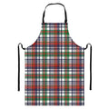 Christmas Madras Plaid Print Bib Apron With Pocket